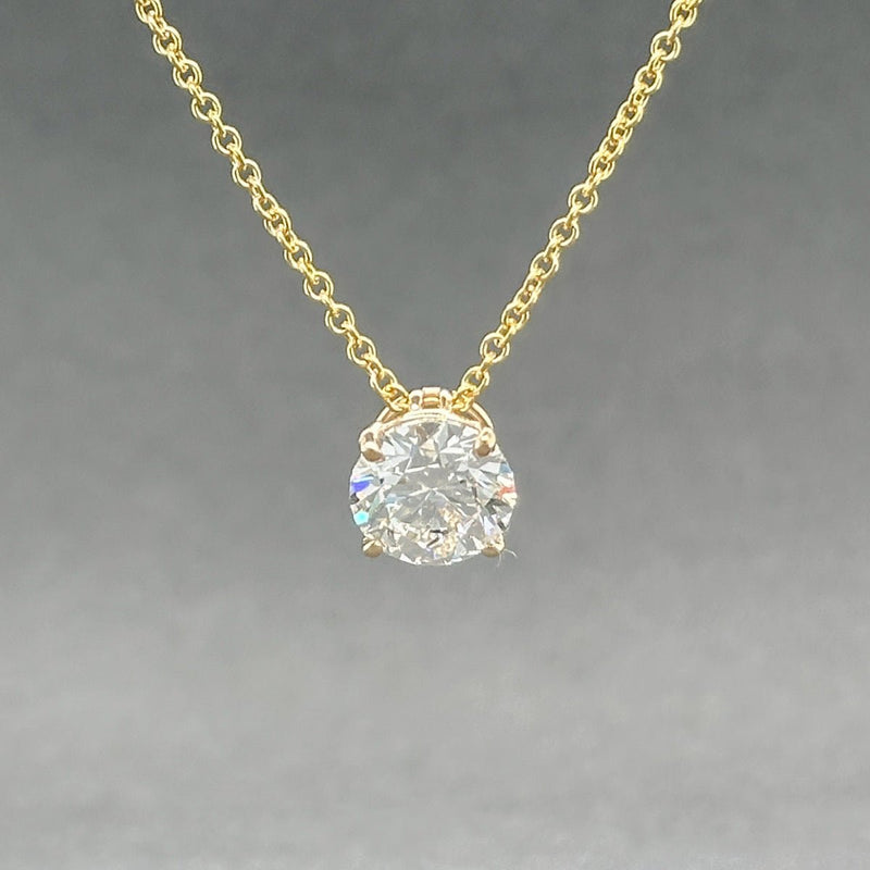 Estate 14K Y Gold 1.54ct E/VVS1 Lab - Created Diamond Pendant IGI - Walter Bauman Jewelers