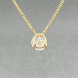 Estate 14K Y Gold 1.54ct E/VVS1 Lab - Created Diamond Pendant IGI - Walter Bauman Jewelers