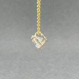 Estate 14K Y Gold 1.54ct E/VVS1 Lab - Created Diamond Pendant IGI - Walter Bauman Jewelers