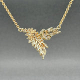 Estate 14K Y Gold 1.55ctw J - M/SI1 - 2 Diamond V Necklace - Walter Bauman Jewelers