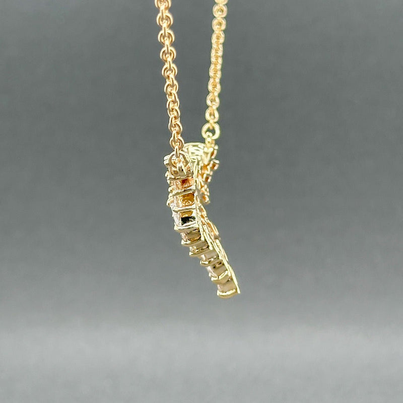 Estate 14K Y Gold 1.55ctw J - M/SI1 - 2 Diamond V Necklace - Walter Bauman Jewelers