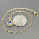 Estate 14K Y Gold 1.57ctw Tanzanite & Garnet Pendant - Walter Bauman Jewelers