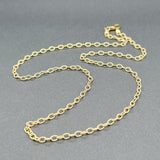 Estate 14K Y Gold 16” Hollow Knurled Cable Link Chain - Walter Bauman Jewelers