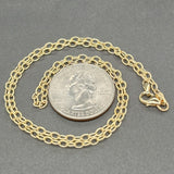 Estate 14K Y Gold 16” Hollow Knurled Cable Link Chain - Walter Bauman Jewelers