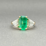 Estate 14K Y Gold 1.64ct Emerald & 1.38ctw G/SI1 Diamond Ring - Walter Bauman Jewelers