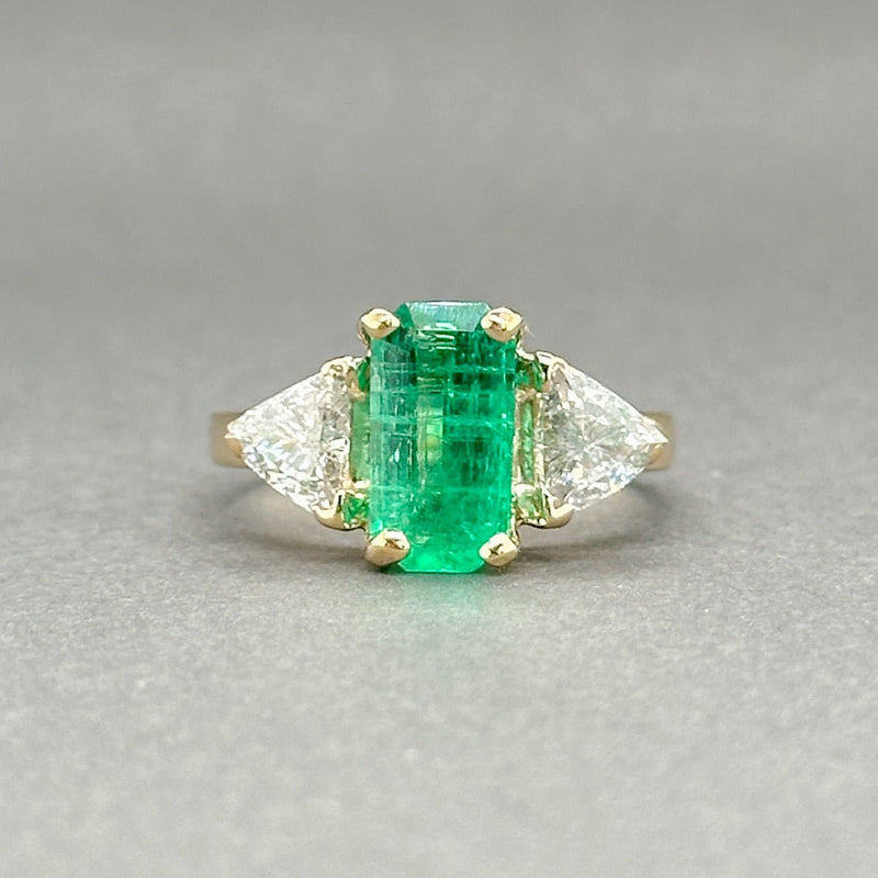 Estate 14K Y Gold 1.64ct Emerald & 1.38ctw G/SI1 Diamond Ring - Walter Bauman Jewelers