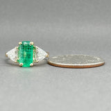 Estate 14K Y Gold 1.64ct Emerald & 1.38ctw G/SI1 Diamond Ring - Walter Bauman Jewelers