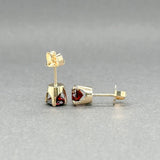 Estate 14K Y Gold 1.66ctw Garnet Stud Earrings - Walter Bauman Jewelers