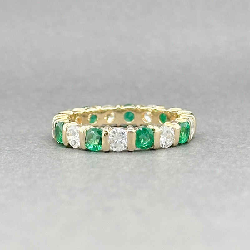 Estate 14K Y Gold 1.71ctw Emerald & 1.82ctw H - I/SI1 - 2 Diamond Ring - Walter Bauman Jewelers