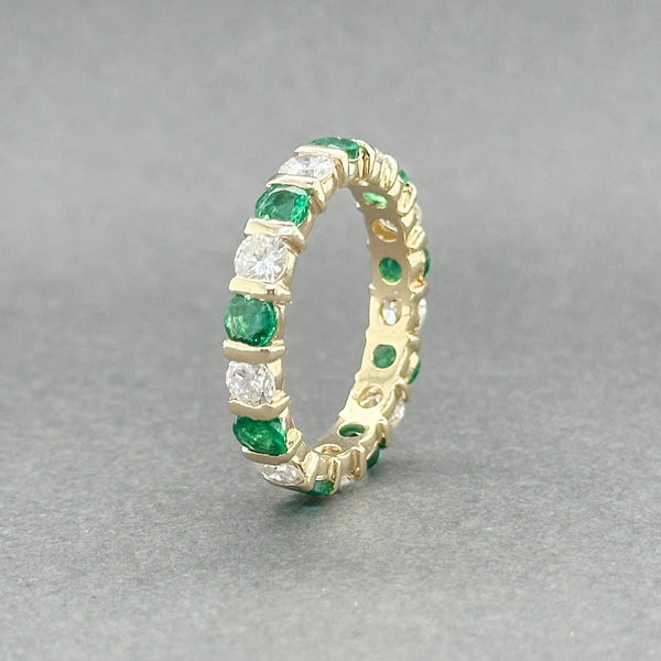 Estate 14K Y Gold 1.71ctw Emerald & 1.82ctw H - I/SI1 - 2 Diamond Ring - Walter Bauman Jewelers