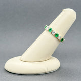 Estate 14K Y Gold 1.71ctw Emerald & 1.82ctw H - I/SI1 - 2 Diamond Ring - Walter Bauman Jewelers