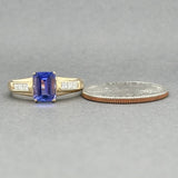 Estate 14K Y Gold 1.76ct Tanzanite & 0.31ctw G/SI2 Diamond Ring - Walter Bauman Jewelers