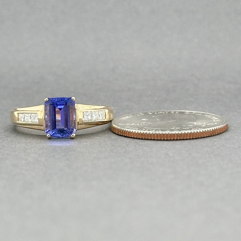 Estate 14K Y Gold 1.76ct Tanzanite & 0.31ctw G/SI2 Diamond Ring - Walter Bauman Jewelers