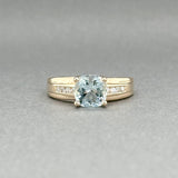 Estate 14K Y Gold 1.76ct Topaz & 0.06ctw H - I/SI1 - 2 Diamond Ring - Walter Bauman Jewelers