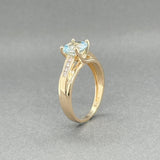 Estate 14K Y Gold 1.76ct Topaz & 0.06ctw H - I/SI1 - 2 Diamond Ring - Walter Bauman Jewelers