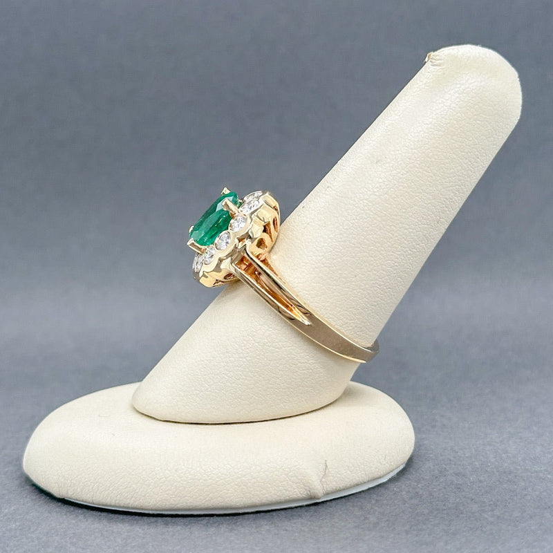 Estate 14K Y Gold 1.79ct Lab Emerald & 0.77ctw H - I/SI1 - 2 Diamond Ring - Walter Bauman Jewelers