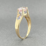 Estate 14K Y Gold 1.80ct Morganite & 0.40ctw Tanzanite Cocktail Ring - Walter Bauman Jewelers