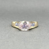 Estate 14K Y Gold 1.80ct Morganite & 0.40ctw Tanzanite Cocktail Ring - Walter Bauman Jewelers