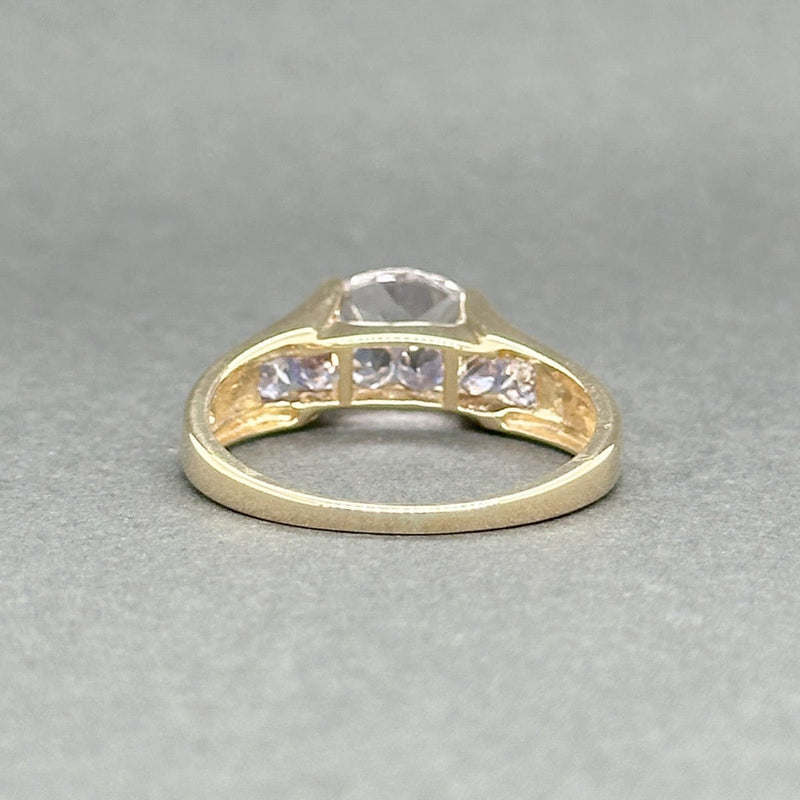 Estate 14K Y Gold 1.80ct Morganite & 0.40ctw Tanzanite Cocktail Ring - Walter Bauman Jewelers