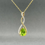 Estate 14K Y Gold 1.80ct Peridot & 0.08ctw Diamond Pendant - Walter Bauman Jewelers