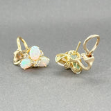 Estate 14K Y Gold 1.80ctw Opal & 0.34ctw G - H/SI1 - 2 Diamond Earrings - Walter Bauman Jewelers