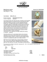 Estate 14K Y Gold 1.85ctw Opal & Emerald & 0.11ctw H - I/SI1 Diamond Ring - Walter Bauman Jewelers