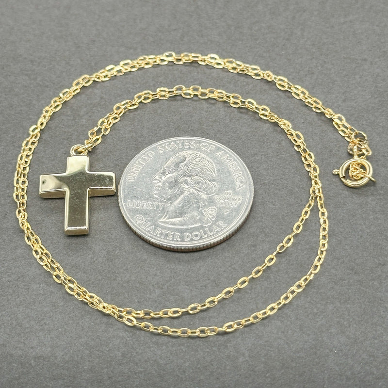 Estate 14K Y Gold 19mm Cross Pendant - Walter Bauman Jewelers