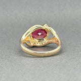 Estate 14K Y Gold 2.14ct Tourmaline & 0.10ctw H/SI2 - I1 Diamond Ring - Walter Bauman Jewelers