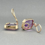 Estate 14K Y Gold 24.58ctw Amethyst Clip On Earrings - Walter Bauman Jewelers