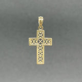 Estate 14K Y Gold 24.70mm Filigree Cross Pendant - Walter Bauman Jewelers