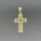 Estate 14K Y Gold 24.70mm Filigree Cross Pendant - Walter Bauman Jewelers