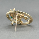 Estate 14K Y Gold 2.57ctw Garnet & Chrysoprase Girl w. Umbrella Pin - Walter Bauman Jewelers