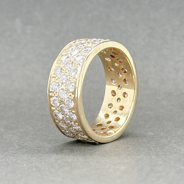 Estate 14K Y Gold 2.65ctw H/SI2 Diamond 3 Row Eternity Ring - Walter Bauman Jewelers