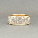 Estate 14K Y Gold 2.65ctw H/SI2 Diamond 3 Row Eternity Ring - Walter Bauman Jewelers