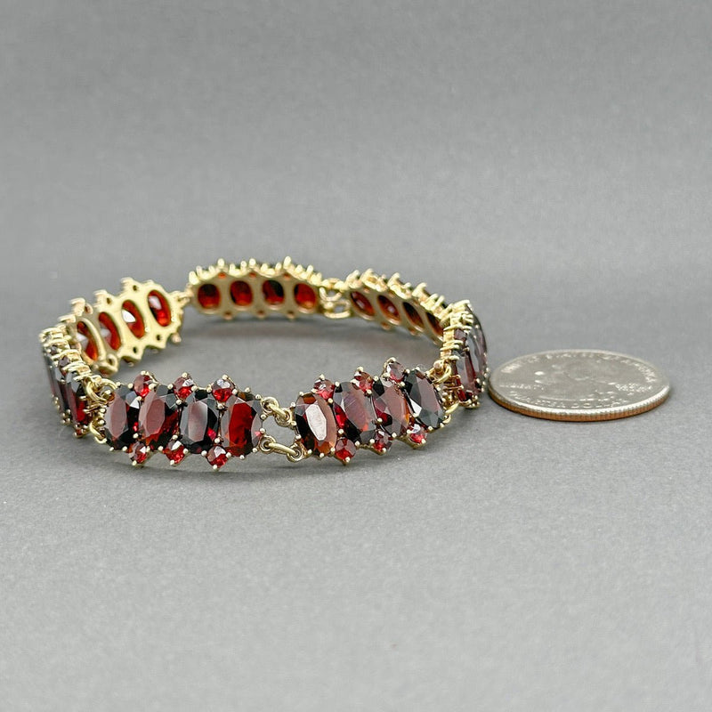 Estate 14K Y Gold 26.60ctw Garnet Bracelet - Walter Bauman Jewelers