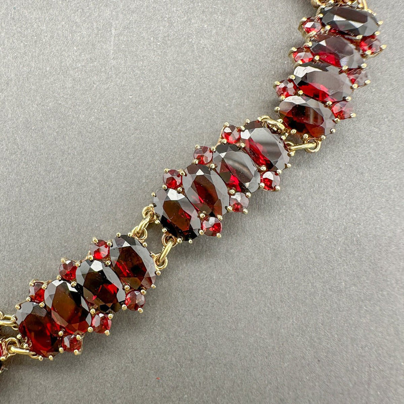 Estate 14K Y Gold 26.60ctw Garnet Bracelet - Walter Bauman Jewelers