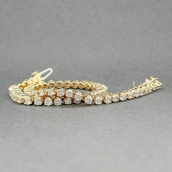 Estate 14K Y Gold 2.83ctw F - G/SI2 - I1 Diamond Tennis Bracelet - Walter Bauman Jewelers