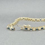 Estate 14K Y Gold 2.86ctw Sapphire & 2.05ctw H/SI1 - 2 Diamond Bracelet - Walter Bauman Jewelers