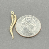 Estate 14K Y Gold 29.40mm Italian Horn Pendant - Walter Bauman Jewelers