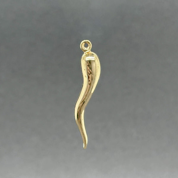 Estate 14K Y Gold 29.40mm Italian Horn Pendant - Walter Bauman Jewelers