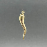 Estate 14K Y Gold 29.40mm Italian Horn Pendant - Walter Bauman Jewelers