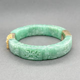 Estate 14K Y Gold 300.00ctw Jadeite Bangle Bracelet - Walter Bauman Jewelers