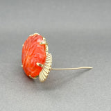 Estate 14K Y Gold 30.47ct Carnelian Brooch - Walter Bauman Jewelers