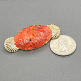 Estate 14K Y Gold 30.47ct Carnelian Brooch - Walter Bauman Jewelers