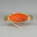 Estate 14K Y Gold 30.47ct Carnelian Brooch - Walter Bauman Jewelers