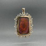 Estate 14K Y Gold 32.52ct Boulder Opal Pendant - Walter Bauman Jewelers