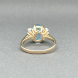 Estate 14K Y Gold 3.33ct Topaz & 0.16ctw G - H/SI1 - 2 Diamond Ring - Walter Bauman Jewelers