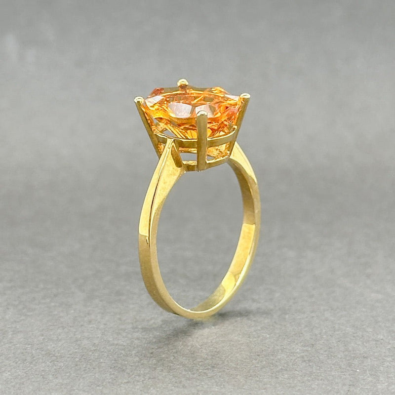 Estate 14K Y Gold 3.37ct Citrine Cocktail Ring - Walter Bauman Jewelers