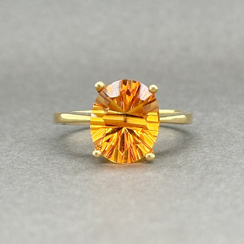 Estate 14K Y Gold 3.37ct Citrine Cocktail Ring - Walter Bauman Jewelers