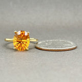 Estate 14K Y Gold 3.37ct Citrine Cocktail Ring - Walter Bauman Jewelers